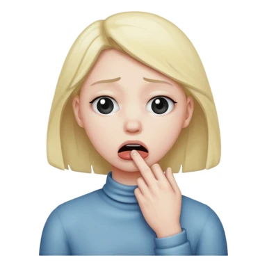 Sad person choking themself sticker