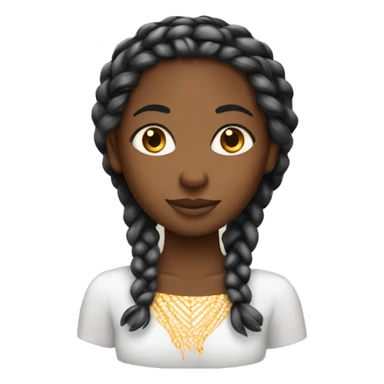 Fille avec des tresse africaine  sticker