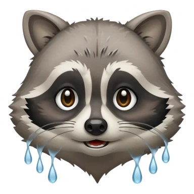 
the raccoon is crying sticker