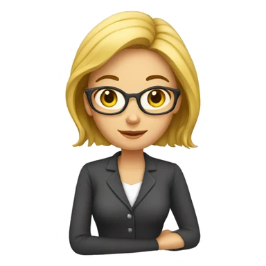 a female teacher in a classroom sticker