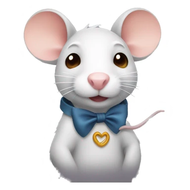rat with a bow sticker