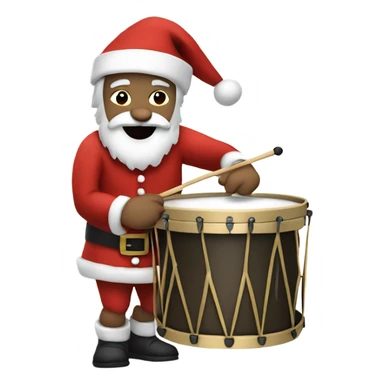 Santa playing  Scottish snare drum  sticker