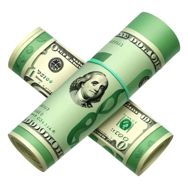 Money that is like a tube One dollar sticker