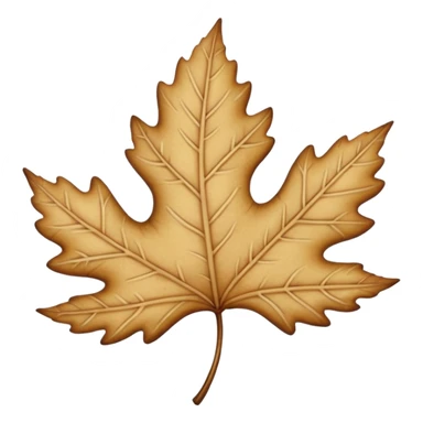 beige fall leaf sticker