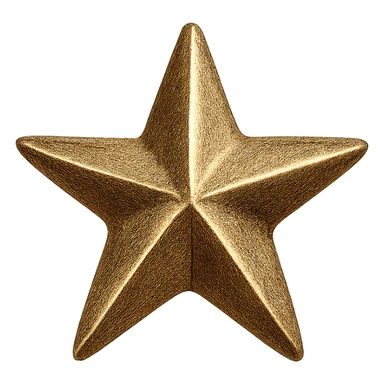 tiny metallic gold star, glamorous and stylish, no background sticker