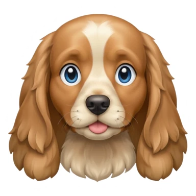 Full light tan Cocker spaniel and blue eyes sticker