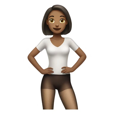 Woman wearing pantyhose sticker