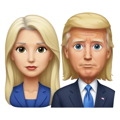 Trump and Joe Biden as women sticker