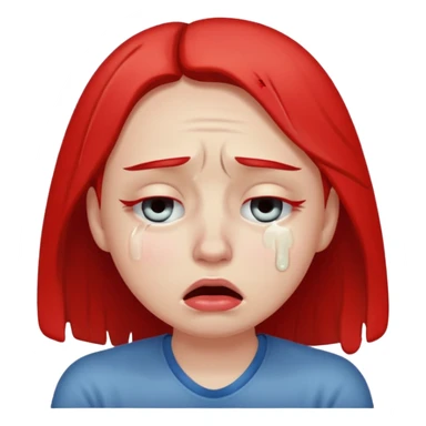 A person fake crying and rubbing their eyes sticker