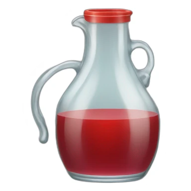 glass jug of red juice sticker