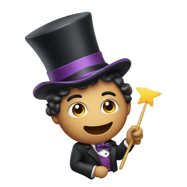 Magician with magic wand sticker