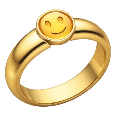 Aesthetic Engagement gold ring emoji flipped with right  sticker