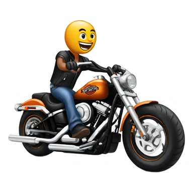 Harley Davidson wheelie sticker