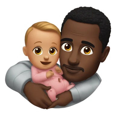 Diddy with baby pił sticker