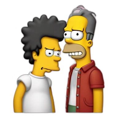 Homer et bart qui sont en colère sticker