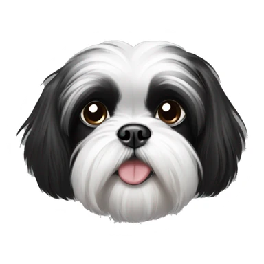 Black and white Shih Tzu sticker