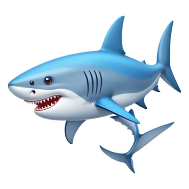 Un tiburón con unos zapatos de nike azules animado sticker