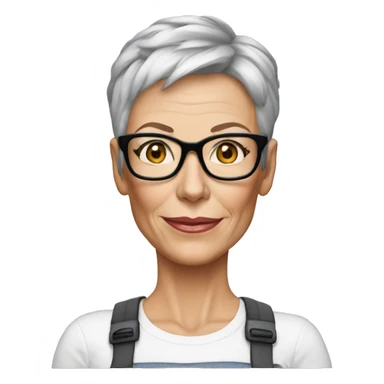 super realistic jamie lee curtis wearing tee sticker