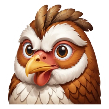 Gallina con un occhio sticker