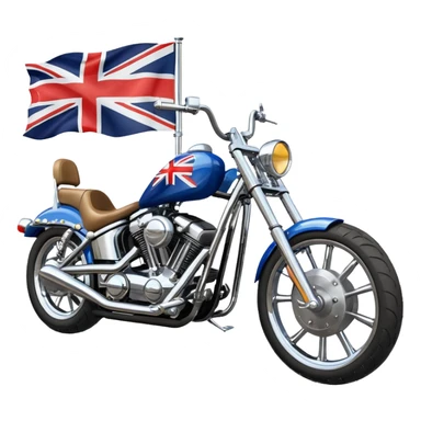 chopper motorcycle australian flag sticker