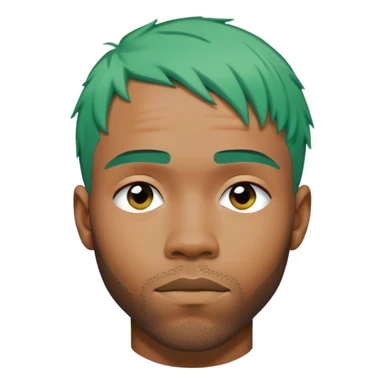 frank ocean with green hair  sticker
