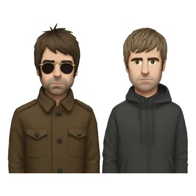 Noel and Liam Gallagher  sticker