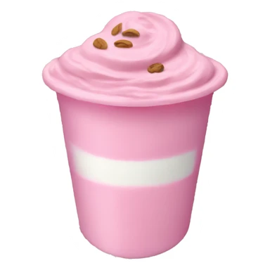 pink yogurt with oats on the side sticker