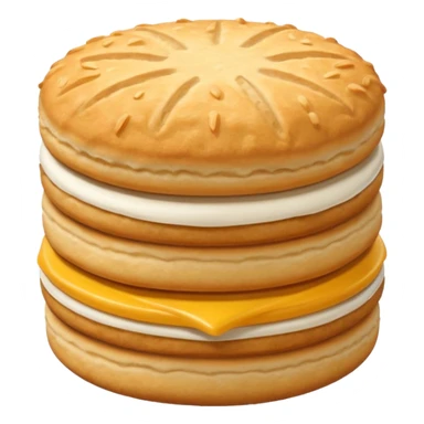 fluffy, round, plain McDonald's biscuit sticker