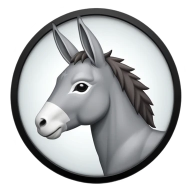 Game of thrones style picture square frame with a donkey Sigil in stark Colors sticker