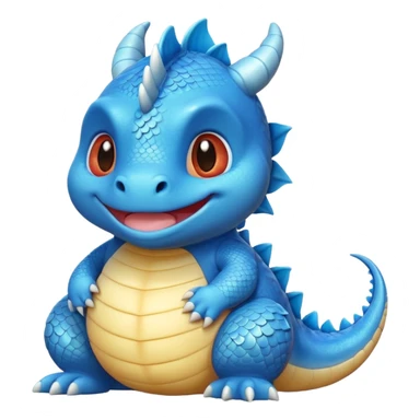 fat choncc baby blue dragon sticker