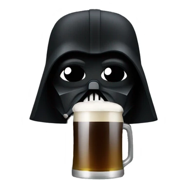 dark vador qui boit une biere sticker