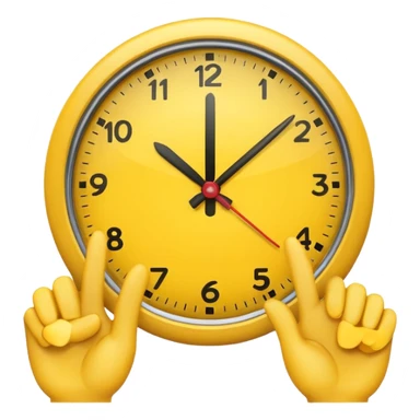 Clock it emoji with the fingers sticker