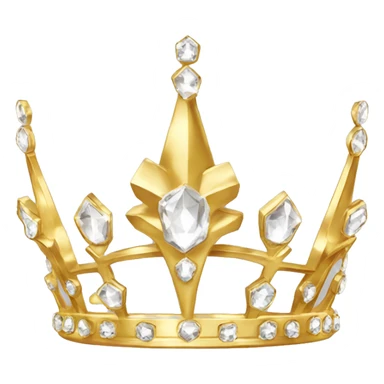 dainty gold crown crystal tiara  sticker