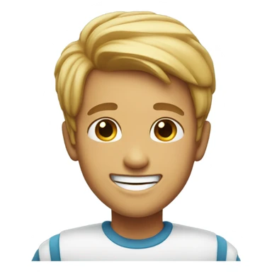 smiling boy with beard portrait sticker