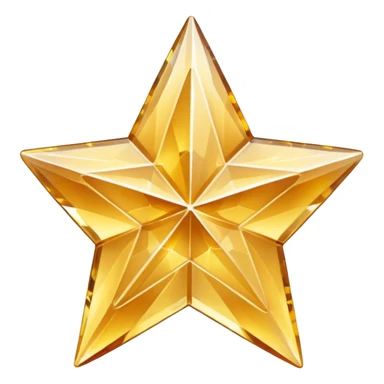 carved crystal star a shining "$" symbol sticker