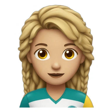 Girl handball player sticker
