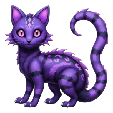 Gothic Nebulae Salandit-Cheshire-Cat-Umbreon-Fakémon-hybrid-creature (full body)  sticker