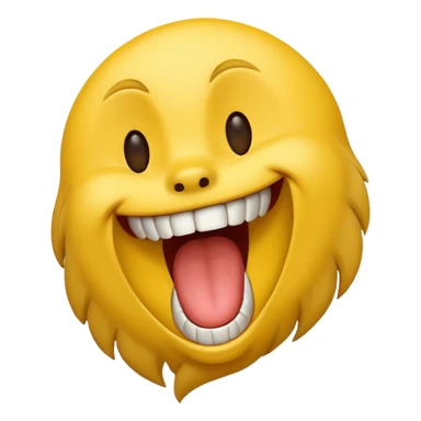 Howling smiley sticker