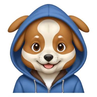 dog wearing a hoodie sticker