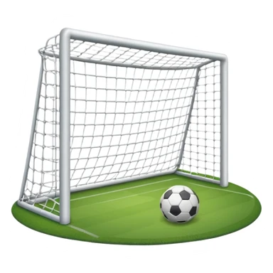 football goal straight on without grass sticker