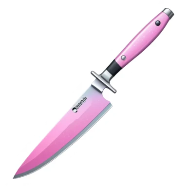 Pink ombre knife with glitter sticker