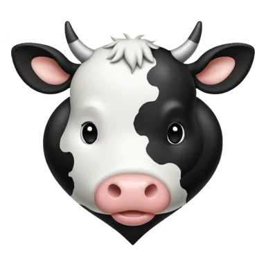 Cow print heart  sticker