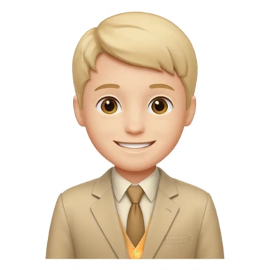 birthday  boy in biege suit sticker