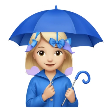 Loutre fille mignonne qui porte un parapluie dans sa main gauche  sticker