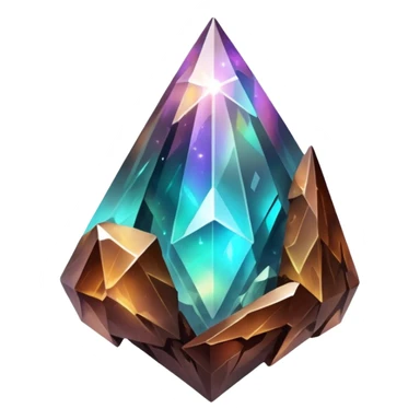 brown iridescent nebula crystal shard sticker