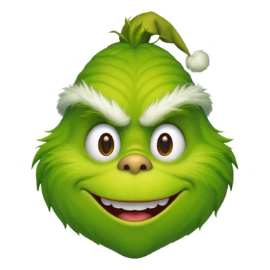 the grinch face smiling emoji sticker