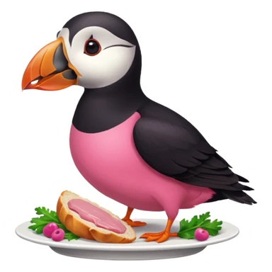 pink puffin pink roast dinner sticker