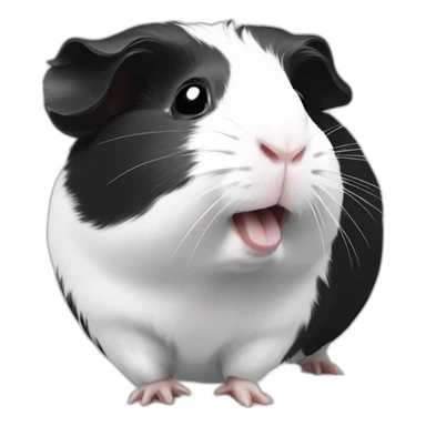 Guinea pig black and white dancing sticker