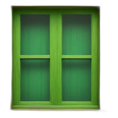 Wooden house ob green windows sticker