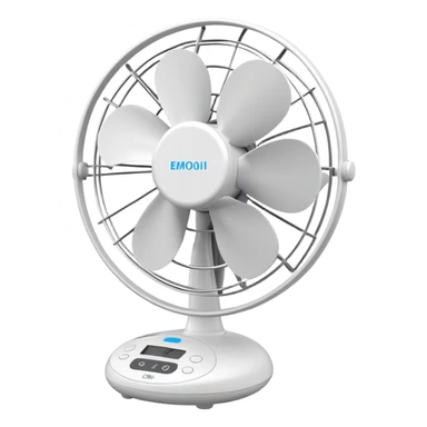 electric desk fan blowing air sticker